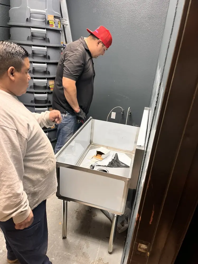 Commercial plumbing and sink installation in Ingomar